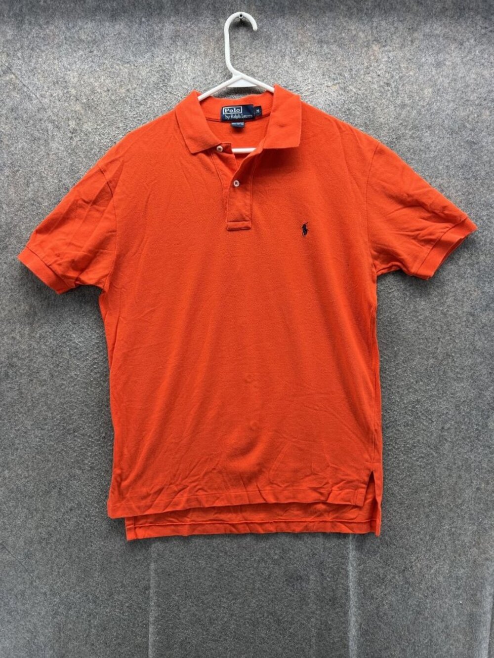 Polo By Ralph Lauren Polo Shirt Men Medium Orange 100% Cotton Pony Logo Casual
